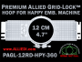 12 cm (4.7 inch) Round Premium Allied Grid-Lock Plastic Embroidery Hoop - Happy 360