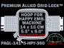 14 x 15 cm (5.5 x 6 inch) Rectangular Premium Allied Grid-Lock Plastic Embroidery Hoop - Happy 360