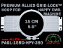 15 cm (5.9 inch) Round Premium Allied Grid-Lock Plastic Embroidery Hoop - Happy 360