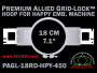 18 cm (7.1 inch) Round Premium Allied Grid-Lock Plastic Embroidery Hoop - Happy 450