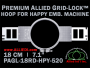 18 cm (7.1 inch) Round Premium Allied Grid-Lock Plastic Embroidery Hoop - Happy 520