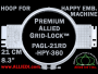 21 cm (8.3 inch) Round Premium Allied Grid-Lock Plastic Embroidery Hoop - Happy 360