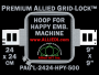 24 x 24 cm (9 x 9 inch) Square Premium Allied Grid-Lock Plastic Embroidery Hoop - Happy 500