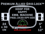 24 x 30 cm (9 x 12 inch) Rectangular Premium Allied Grid-Lock Plastic Embroidery Hoop - Happy 500