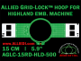 15 cm (5.9 inch) Round Allied Grid-Lock (New Design) Plastic Embroidery Hoop - Highland 500