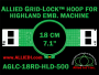 18 cm (7.1 inch) Round Allied Grid-Lock (New Design) Plastic Embroidery Hoop - Highland 500