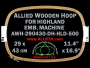 29.0 x 43.0 cm (11.4 x 16.9 inch) Rectangular Allied Wooden Embroidery Hoop, Double Height - Highland 500