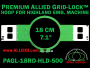 18 cm (7.1 inch) Round Premium Allied Grid-Lock Plastic Embroidery Hoop - Highland 500