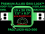 19 x 20 cm (7.5 x 8 inch) Rectangular Premium Allied Grid-Lock Plastic Embroidery Hoop - Highland 500