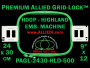 24 x 30 cm (9 x 12 inch) Rectangular Premium Allied Grid-Lock Plastic Embroidery Hoop - Highland 500