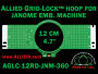 12 cm (4.7 inch) Round Allied Grid-Lock (New Design) Plastic Embroidery Hoop - Janome 360