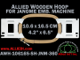 10.6 x 16.5 cm (4.2 x 6.5 inch) Rectangular Allied Wooden Embroidery Hoop, Single Height - Janome 360