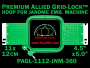 11 x 12 cm (4.5 x 5 inch) Rectangular Premium Allied Grid-Lock Plastic Embroidery Hoop - Janome 360