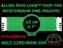 12 cm (4.7 inch) Round Allied Grid-Lock (New Design) Plastic Embroidery Hoop - Meistergram 394