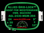 24 x 30 cm (9 x 12 inch) Rectangular Allied Grid-Lock Plastic Embroidery Hoop - Meistergram 394