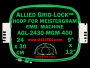 24 x 30 cm (9 x 12 inch) Rectangular Allied Grid-Lock Plastic Embroidery Hoop - Meistergram 400