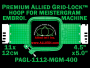 11 x 12 cm (4.5 x 5 inch) Rectangular Premium Allied Grid-Lock Plastic Embroidery Hoop - Meistergram 400