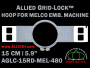 15 cm (5.9 inch) Round Allied Grid-Lock (New Design) Plastic Embroidery Hoop - Melco 480
