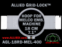 18 cm (7.1 inch) Round Allied Grid-Lock Plastic Embroidery Hoop - Melco 400