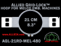 21 cm (8.3 inch) Round Allied Grid-Lock Plastic Embroidery Hoop - Melco 480