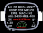 24 x 30 cm (9 x 12 inch) Rectangular Allied Grid-Lock Plastic Embroidery Hoop - Melco 400