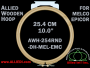 25.4 cm (10.0 inch) Round Double Height Allied Wooden Embroidery Hoop, Double Height - Melco Epicor (EMC) Flat Table