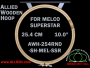 25.2 cm (10.0 inch) Round Allied Wooden Embroidery Hoop, Single Height - Melco Superstar (SSR) Flat Table