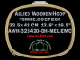 32.5 x 42.0 cm (12.8 x 16.5 inch) Oval Allied Wooden Embroidery Hoop, Double Height - Melco Epicor (EMC) Flat Table