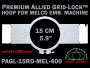 Melco 15 cm (5.9 inch) Round Premium Allied Grid-Lock Embroidery Hoop for 400 mm Sew Field / Arm Spacing