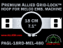 Melco 18 cm (7.1 inch) Round Premium Allied Grid-Lock Embroidery Hoop for 480 mm Sew Field / Arm Spacing