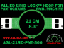 21 cm (8.3 inch) Round Allied Grid-Lock Plastic Embroidery Hoop - Pantograms 500