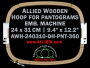 24.0 x 31.0 cm (9.4 x 12.2 inch) Rectangular Allied Wooden Embroidery Hoop, Double Height - Pantograms 360