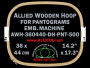 36.0 x 44.0 cm (14.2 x 17.3 inch) Rectangular Allied Wooden Embroidery Hoop, Double Height - Pantograms 500
