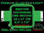 16 x 17 cm (6.5 x 7 inch) Rectangular Premium Allied Grid-Lock Plastic Embroidery Hoop - Pantograms 360