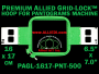16 x 17 cm (6.5 x 7 inch) Rectangular Premium Allied Grid-Lock Plastic Embroidery Hoop - Pantograms 500