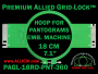 18 cm (7.1 inch) Round Premium Allied Grid-Lock Plastic Embroidery Hoop - Pantograms 360