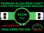 18 cm (7.1 inch) Round Premium Allied Grid-Lock Plastic Embroidery Hoop - Pantograms 500