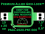 19 x 20 cm (7.5 x 8 inch) Rectangular Premium Allied Grid-Lock Plastic Embroidery Hoop - Pantograms 500