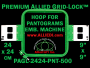 24 x 24 cm (9 x 9 inch) Square Premium Allied Grid-Lock Plastic Embroidery Hoop - Pantograms 500