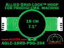 18 cm (7.1 inch) Round Allied Grid-Lock (New Design) Plastic Embroidery Hoop - Prodigi 394