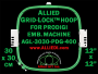 30 x 30 cm (12 x 12 inch) Square Allied Grid-Lock Plastic Embroidery Hoop - Prodigi 400 - Allied May Substitute this with Premium Version Hoop