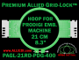 21 cm (8.3 inch) Round Premium Allied Grid-Lock Plastic Embroidery Hoop - Prodigi 400