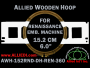 15.2 cm (6.0 inch) Round Allied Wooden Embroidery Hoop, Double Height - Renaissance 360