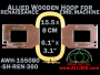 15.5 x 8.0 cm (6.1 x 3.1 inch) Rectangular Allied Wooden Embroidery Hoop, Single Height - Renaissance 360