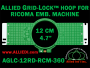 12 cm (4.7 inch) Round Allied Grid-Lock (New Design) Plastic Embroidery Hoop - Ricoma 360