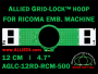 12 cm (4.7 inch) Round Allied Grid-Lock (New Design) Plastic Embroidery Hoop - Ricoma 500