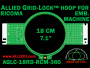 18 cm (7.1 inch) Round Allied Grid-Lock (New Design) Plastic Embroidery Hoop - Ricoma 360