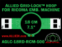18 cm (7.1 inch) Round Allied Grid-Lock (New Design) Plastic Embroidery Hoop - Ricoma 500