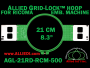 21 cm (8.3 inch) Round Allied Grid-Lock Plastic Embroidery Hoop - Ricoma 500
