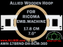 17.8 cm (7.0 inch) Round Allied Wooden Embroidery Hoop, Double Height - Ricoma 360